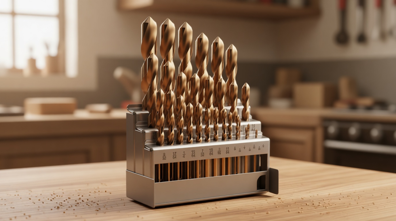 Cobalt Drill Bit Set, 29Pcs M35 High Speed Steel Bits for Hardened Metals, Stainless Steel, Cast Iron and Wooden Plastics, with Metal Index Storage Box, 1/16"-1/2"