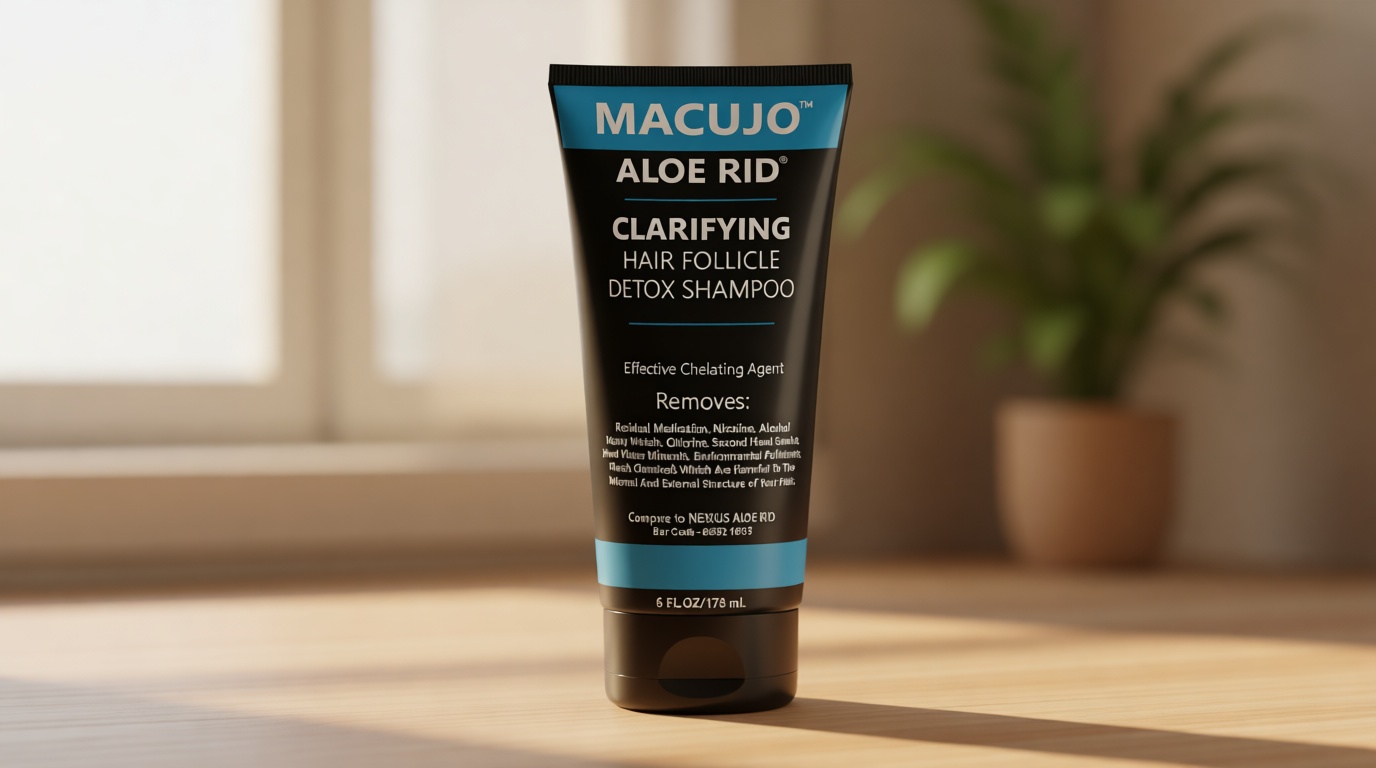 Macujo Aloe Rid Detox Shampoo Method Effective Chelating Agent for Pollutants, Residual Medications, Nicotine, Alcohol, Chlorine, 2nd Hand-Smoke, Heavy Metals