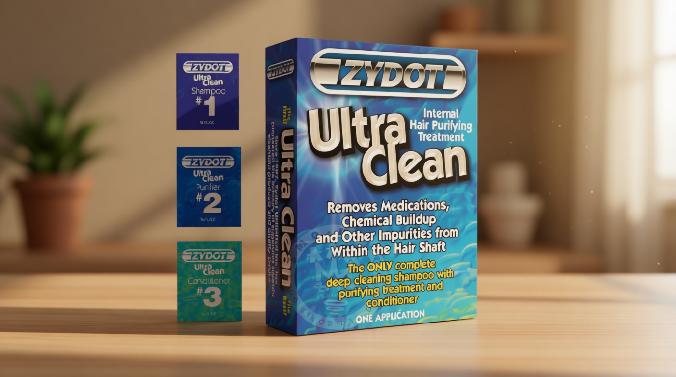 Zydot Ultra Clean Hair Detox Shampoo & Conditioner Kit, Removes Medications, Chemical Buildup & Impurities, Deep Cleansing Shampoo with Purifier & Conditioner for Hair Shaft Detox