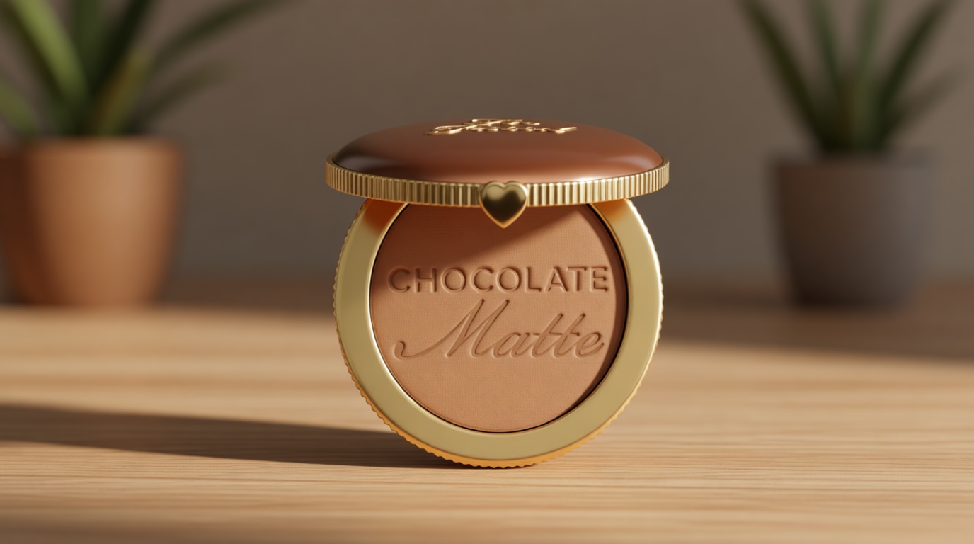 Too Faced Chocolate Soleil Matte Blurring Bronzer | Matte Bronzer Powder that Mimics Natural Skin for Blurred Sun-Kissed Effect