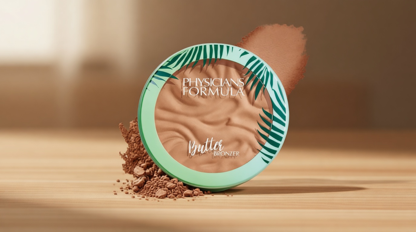Physicians Formula Murumuru Butter Bronzer, Moisturizing, Nourishing Murumuru Butter for Silky Glow, Dermatologist Tested, Hypoallergenic, Vegan & Cruelty-Free - Sunkissed Bronzer