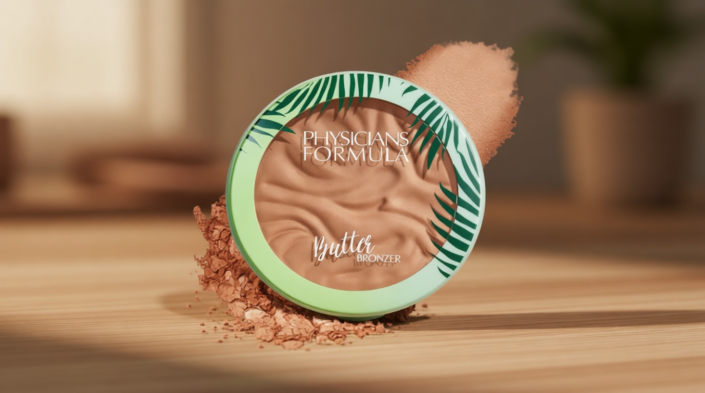 Physicians Formula Murumuru Butter Bronzer, Moisturizing, Nourishing Murumuru Butter for Silky Glow, Dermatologist Tested, Hypoallergenic, Vegan & Cruelty-Free - Light Bronzer