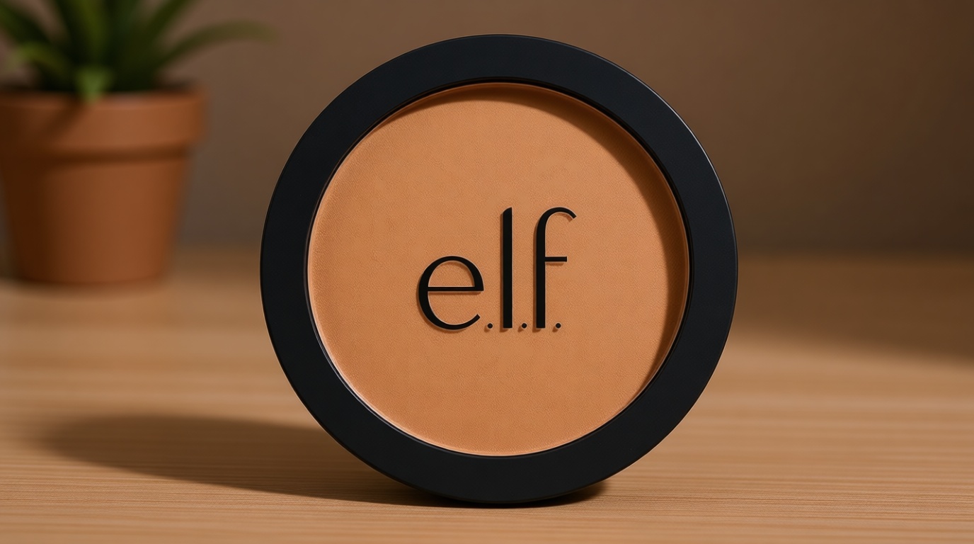e.l.f. Primer-infused Bronzer, Long-Wear, Matte, Bold, Lightweight, Blends Easily, Contours Cheeks, Forever Sun Kissed, All-Day Wear, 0.35 Oz