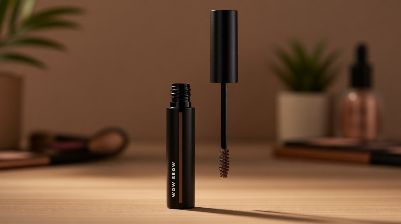 e.l.f. Wow Brow Gel, Volumizing, Buildable, Wax-Gel Hybrid, Creates Full, Voluminous-Looking Brows, Locks Brow Hairs In Place, Taupe