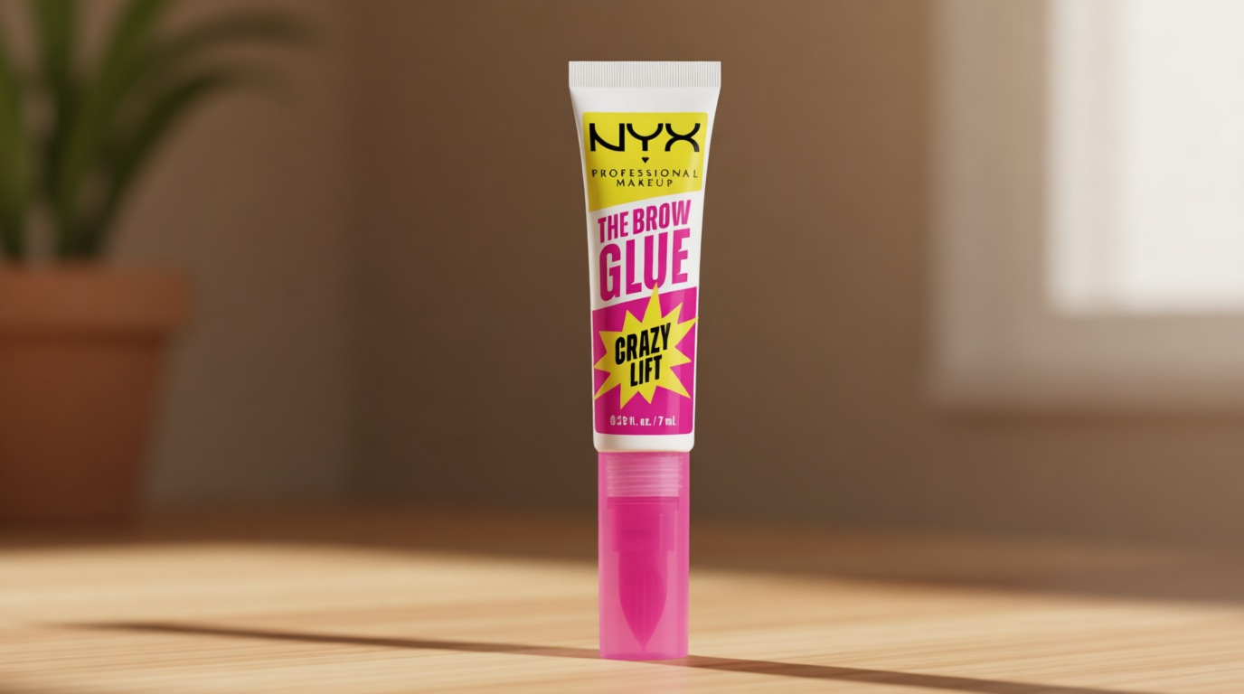 NYX PROFESSIONAL MAKEUP The Brow Glue Crazy Lift, Brow Lamination Gel with 16HR Strong Hold & Built-In Styling Comb - Clear Eyebrow Gel