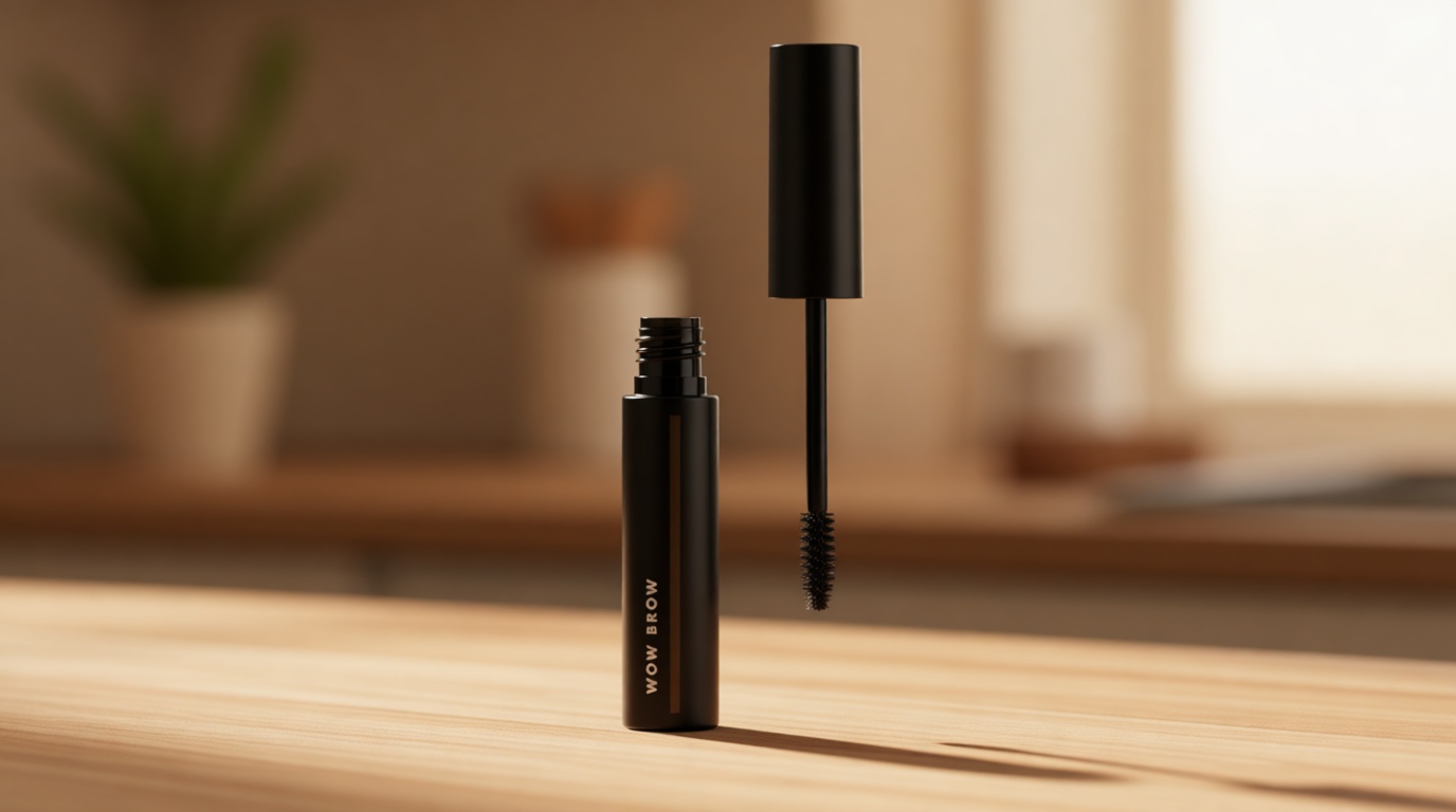 e.l.f. Wow Brow Gel, Volumizing, Buildable, Wax-Gel Hybrid, Creates Full, Voluminous-Looking Brows, Locks Brow Hairs In Place, Neutral Brown