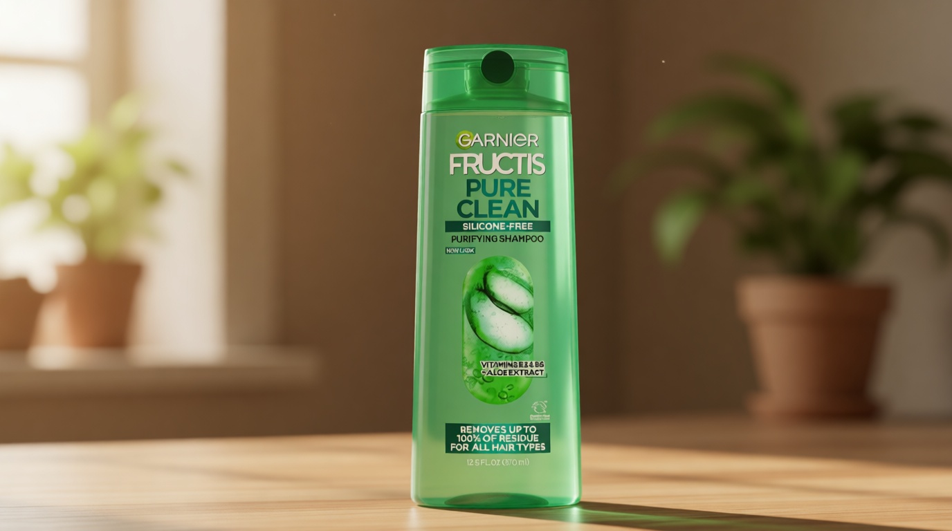 Garnier Fructis Pure Clean Purifying Shampoo, Silicone-Free, 12.5 Fl Oz, 1 Count (Packaging May Vary) Cradle to Cradle Certified