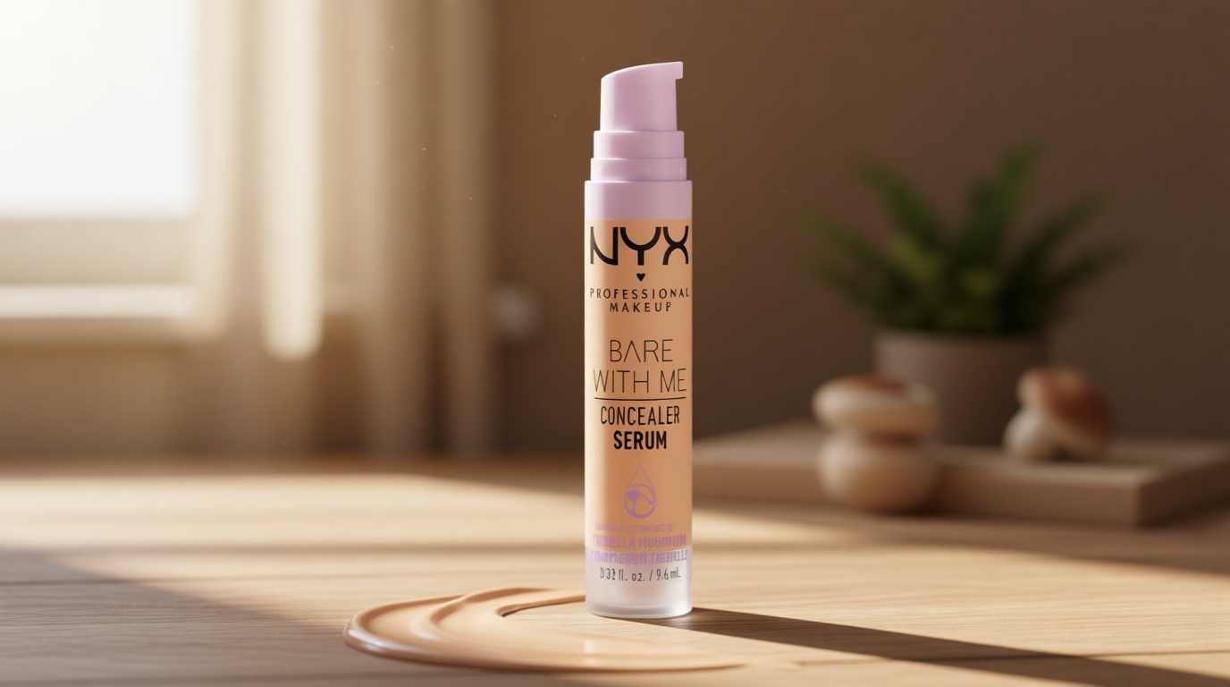 NYX PROFESSIONAL MAKEUP Bare With Me Concealer Serum, Concealer Makeup For Up To 24Hr Hydration - Beige
