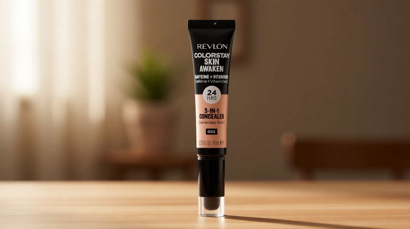 Revlon ColorStay Skin Awaken 5-in-1 Concealer, Lightweight, Creamy Longlasting Face Makeup with Caffeine & Vitamin C, For Imperfections, Dark Circles & Redness, 002 Universal Brightener, 0.27 Fl Oz