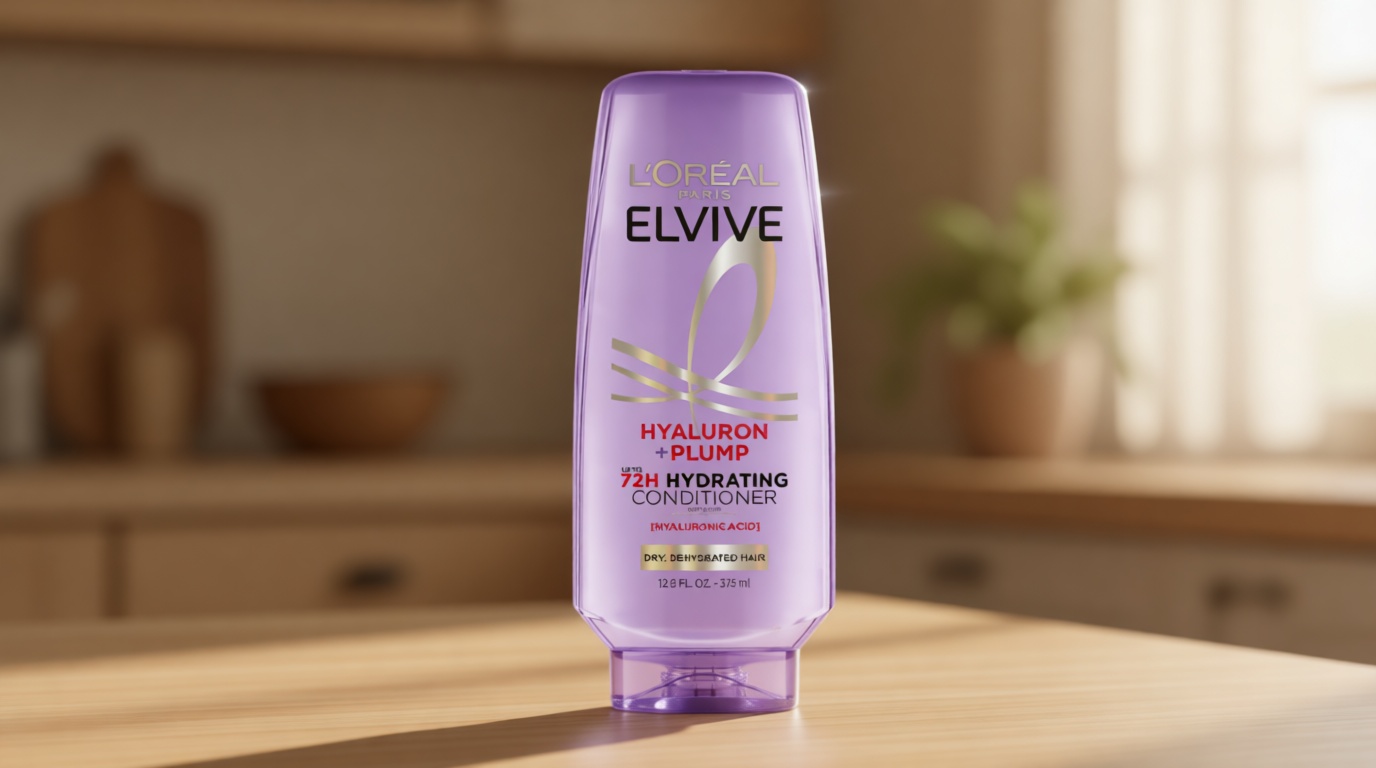 L'Oreal Paris Elvive Hyaluron Plump Hydrating Conditioner for Dehydrated, Dry Hair Infused with Hyaluronic Acid Care Complex, Paraben-Free, 12.6 Fl Oz