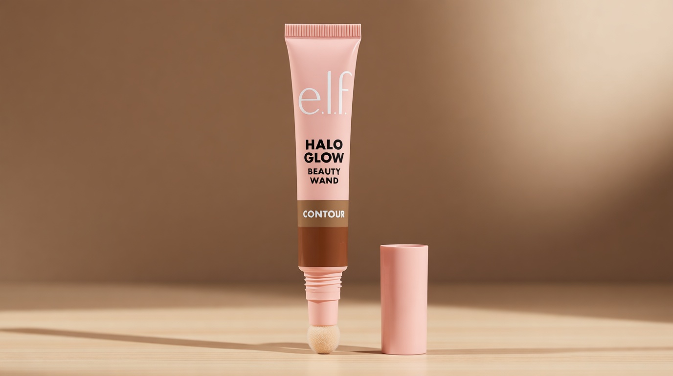 e.l.f. Halo Glow Contour Beauty Wand, Liquid Contour Wand For A Naturally Sculpted Look, Buildable Formula, Vegan & Cruelty-free, Light/Medium
