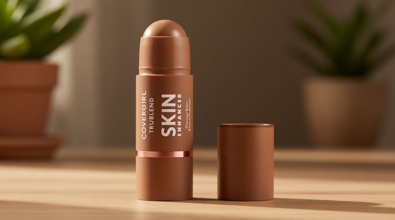 CoverGirl Trublend Skin Enhancer Contour Stick Balm, 120 Sculpted, Vegan Formula, Easy to Use, Glides on Effortlessly, Non-Greasy, Doesn't Crease, 0.21oz