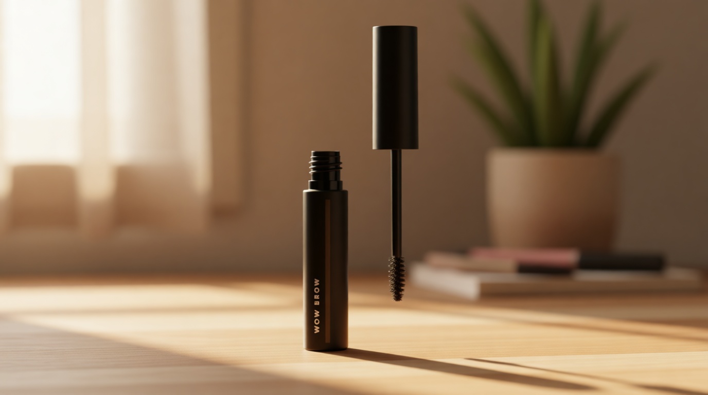 e.l.f. Wow Brow Gel, Volumizing, Buildable, Wax-Gel Hybrid, Creates Full, Voluminous-Looking Brows, Locks Brow Hairs In Place, Neutral Brown