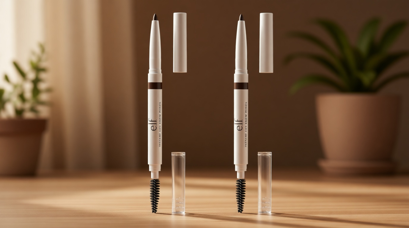 e.l.f. Instant Lift Brow Pencil, Dual-Ended Precision Brow Pencils For Shaping & Defining Eyebrows, Vegan & Cruelty-Free, Neutral Brown, 2-Pack