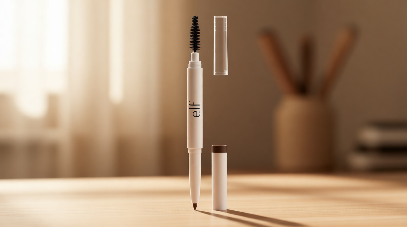 e.l.f. Instant Lift Brow Pencil, Dual-Sided, Precise, Fine Tip, Shapes, Defines, Fills Brows, Contours, Combs, Tames, Neutral Brown, 0.006 Oz