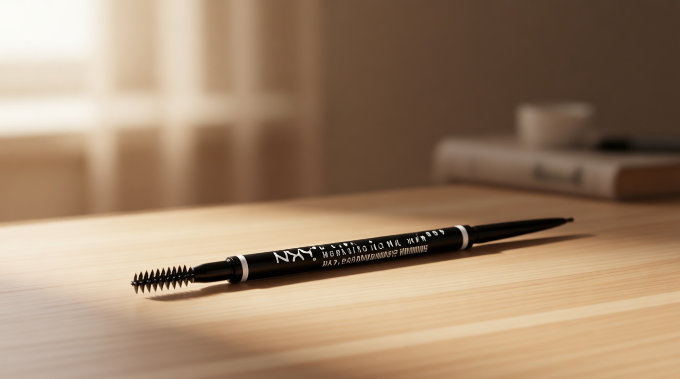 NYX PROFESSIONAL MAKEUP Micro Brow Pencil, Precise Eyebrow Pencil - Black