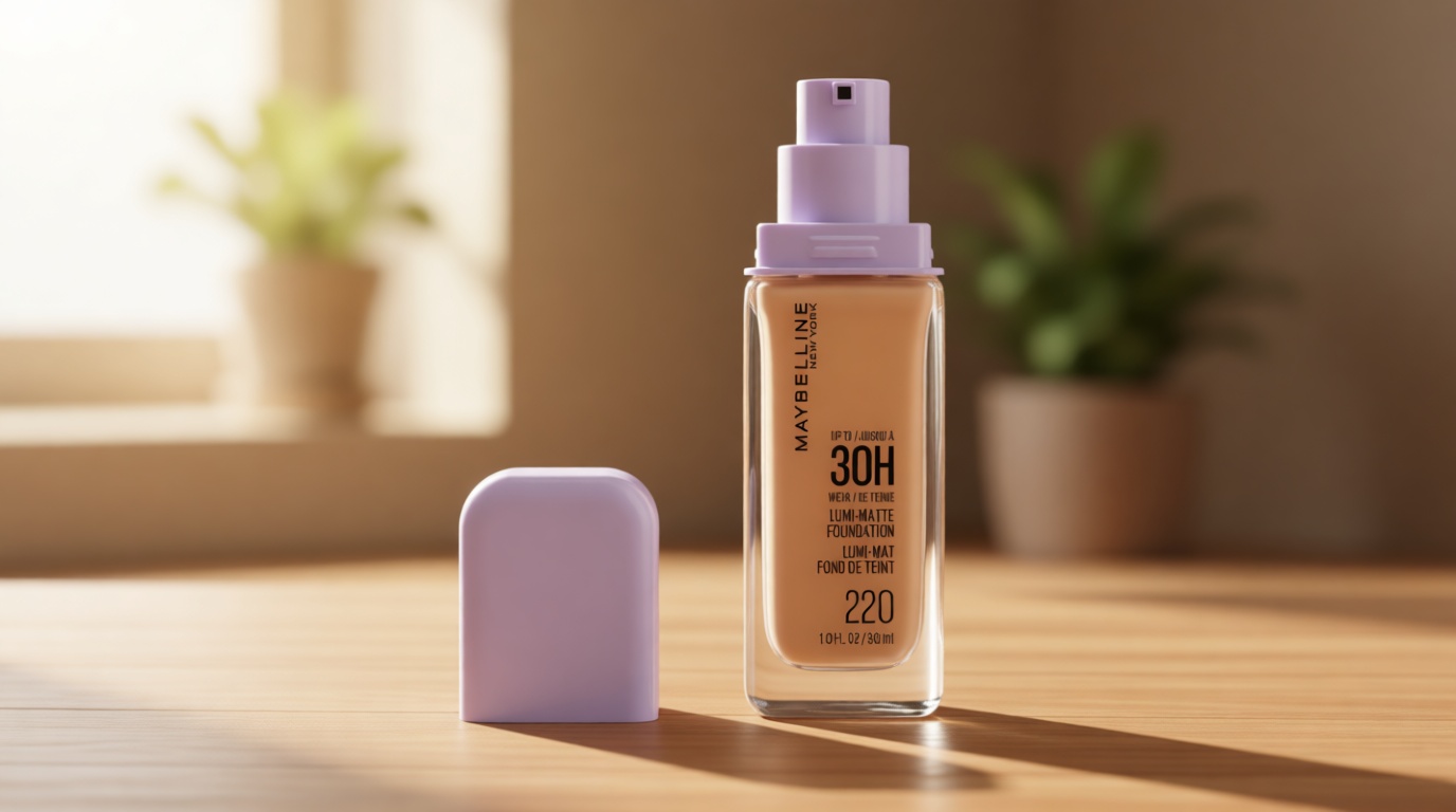 Maybelline Super Stay Lumi-Matte Foundation, Lightweight and Buildable Full Coverage Foundation Makeup For Up To 30HR Wear, 220, 1 Count