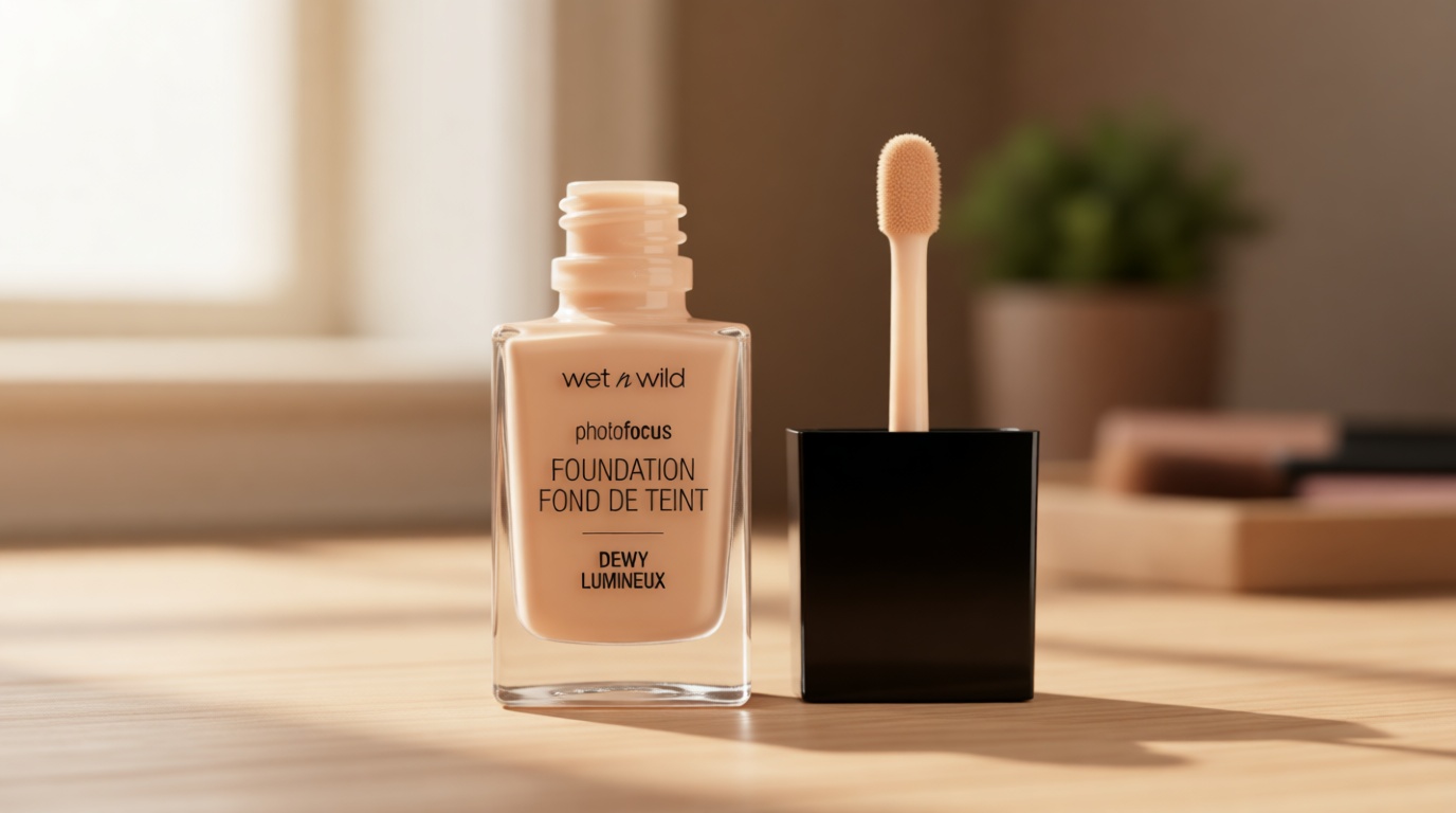 wet n wild Photo Focus Dewy Liquid Foundation Makeup, Soft Beige (Packaging May vary)