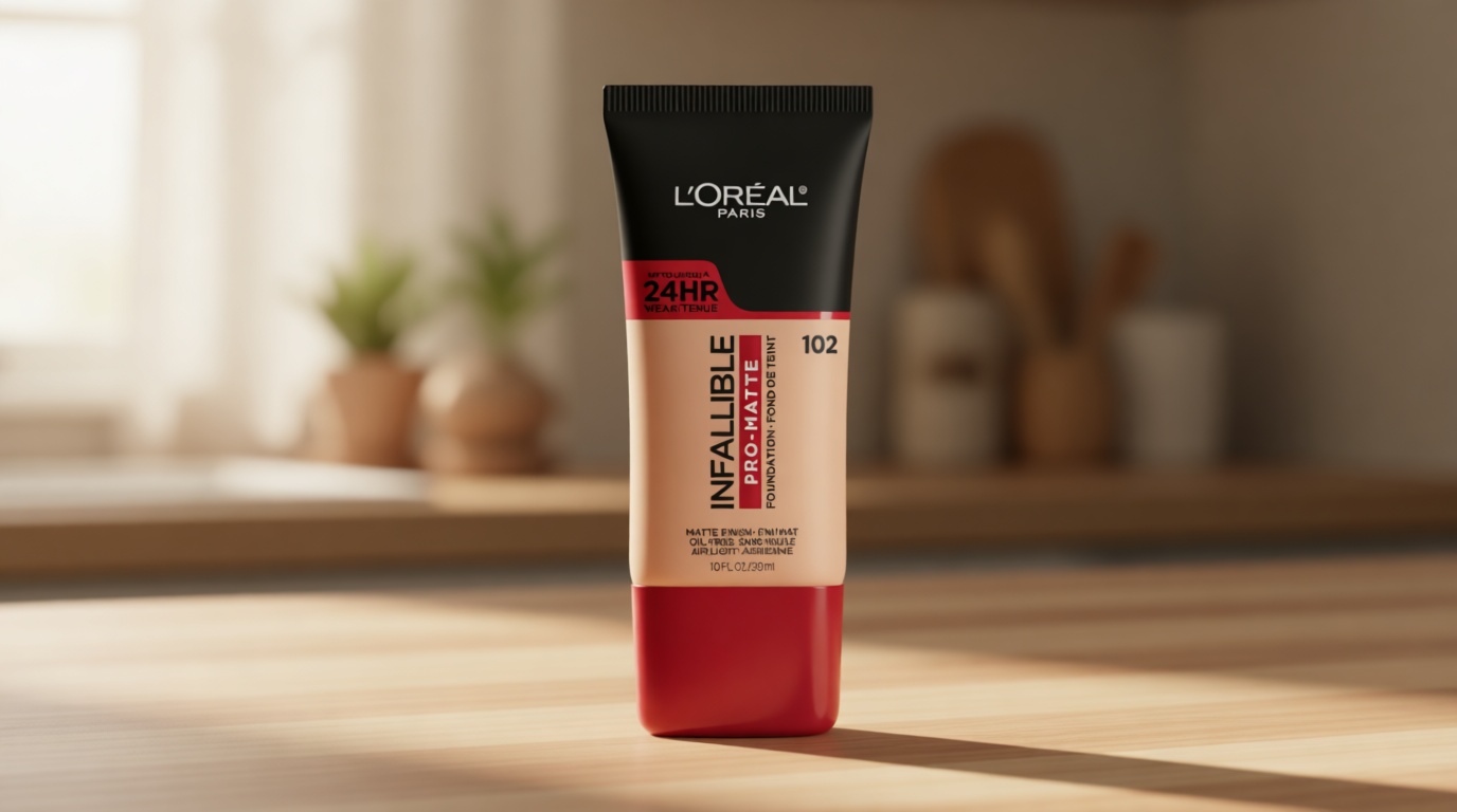 L'Oreal Paris Cosmetics Makeup Infallible Pro-Matte Liquid Longwear Foundation, Shell Beige, 1 fl oz.