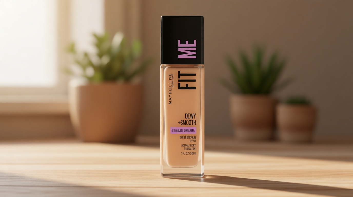 Maybelline Fit Me Dewy + Smooth Liquid Foundation Makeup, Classic Ivory, 1 Count (Packaging May Vary)