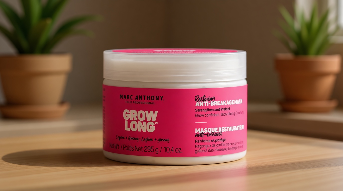 Marc Anthony Deep Conditioning Hair Mask for Dry & Damaged Hair, Grow Long Biotin - Argan Oil, Caffeine & Keratin Anti-Frizz Leave-In Repair Treatment For Split Ends & Breakage