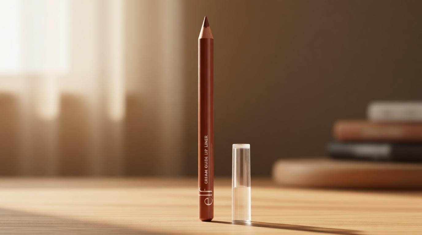 e.l.f. Cream Glide Lip Liner, Highly-Pigmented Pencil For Shaping & Sculpting Lips, Semi-Matte Finish, Vegan & Cruelty-Free, Truth or Bare
