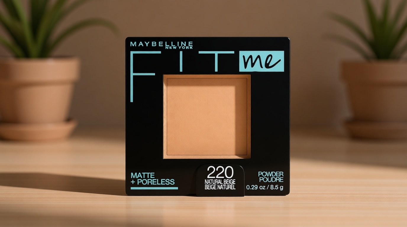 Maybelline Fit Me Matte + Poreless Pressed Face Powder Makeup & Setting Powder, Natural Beige, 1 Count