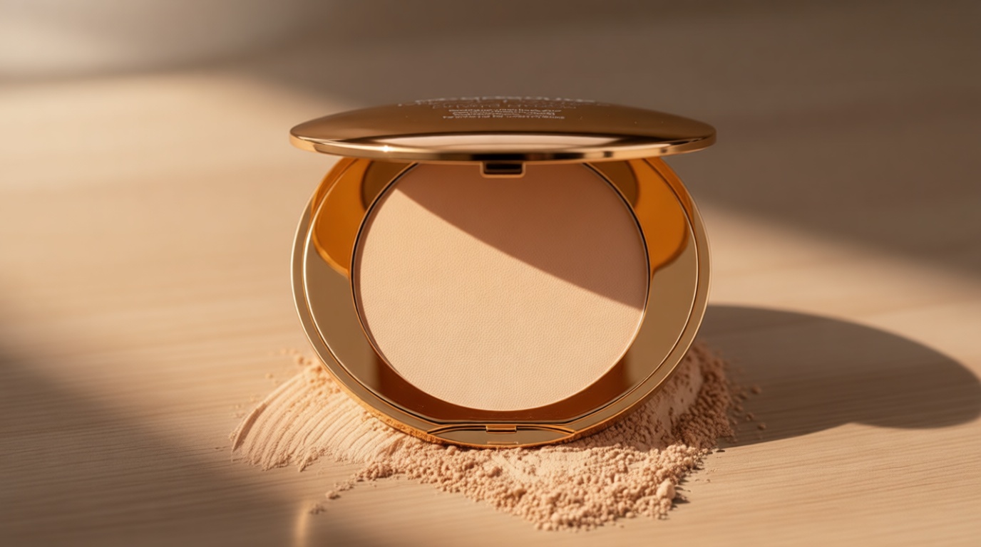 MCoBeauty Miracle Flawless Pressed Powder - 3 Medium Warm - Soft Focus Blurring, Finishing & Setting Powder - Face Makeup Compact with Rose Flower Extract Sweet Almond Oil - Vegan & Cruelty Free