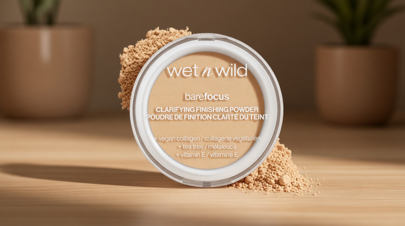 wet n wild Bare Focus Clarifying Finishing Powder | Matte | Pressed Setting Powder Light-Medium