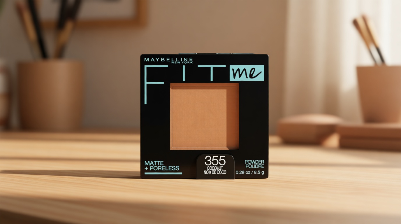 Maybelline Fit Me Matte + Poreless Pressed Face Powder Makeup & Setting Powder, Coconut, 1 Count