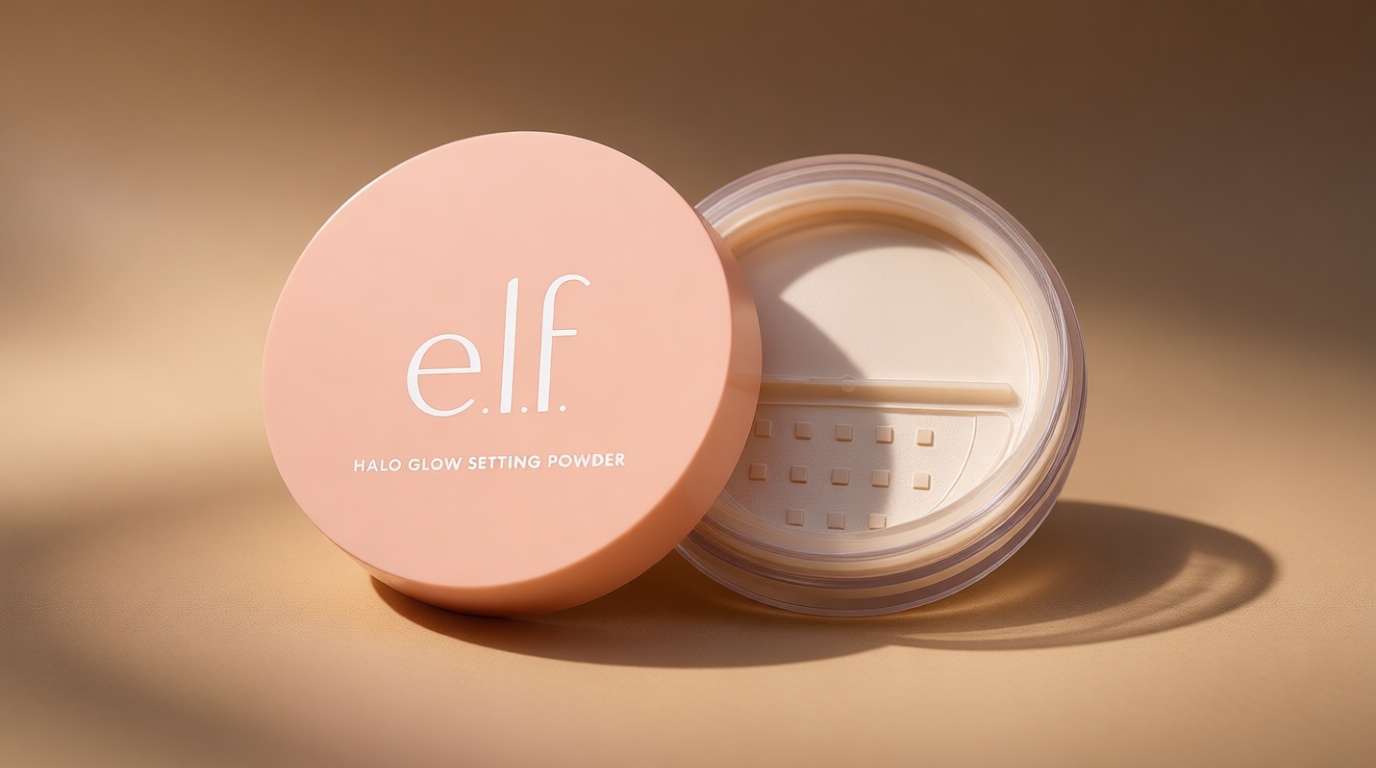 e.l.f. Halo Glow Soft Focus Setting Powder, Silky & Creates Soft Glow Without Shine, Smooths Pores & Lines, Vegan & Cruelty-Free, Light