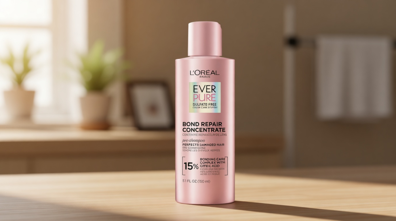 L'Oreal Paris Sulfate Free Bond Repair Pre Shampoo Treatment, Hair Repair for Colored, Bleached or Damaged Hair, EverPure, 5.1 Fl Oz (Packaging May Vary)