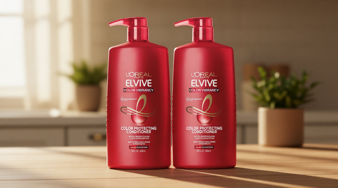 L'Oreal Paris Elvive Color Vibrancy Protecting Shampoo and Conditioner Set for Color Treated Hair, 28 Fl Oz (Set of 2)