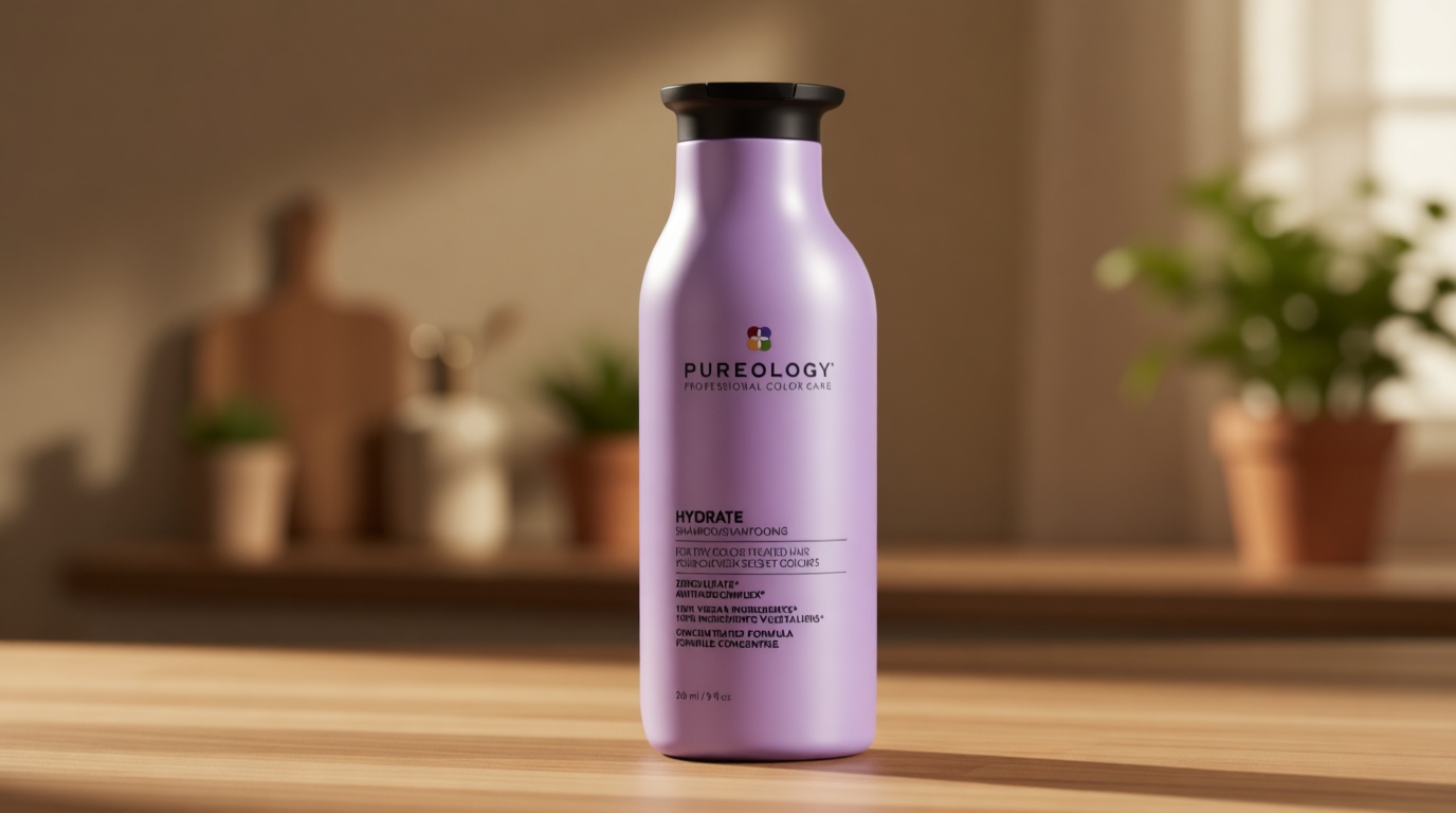 Pureology Hydrate Shampoo - For Dry or Color Treated Hair, Moisturizing Shampoo For Hydration & Softness, With Rose Extract & Green Tea, Vegan & Sulfate-Free