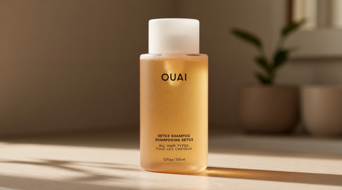 OUAI Detox Shampoo - Clarifying Shampoo for Build Up, Dirt, Oil, Product and Hard Water - Apple Cider Vinegar & Keratin for Clean, Refreshed Hair - Sulfate-Free Hair Care (10 oz)