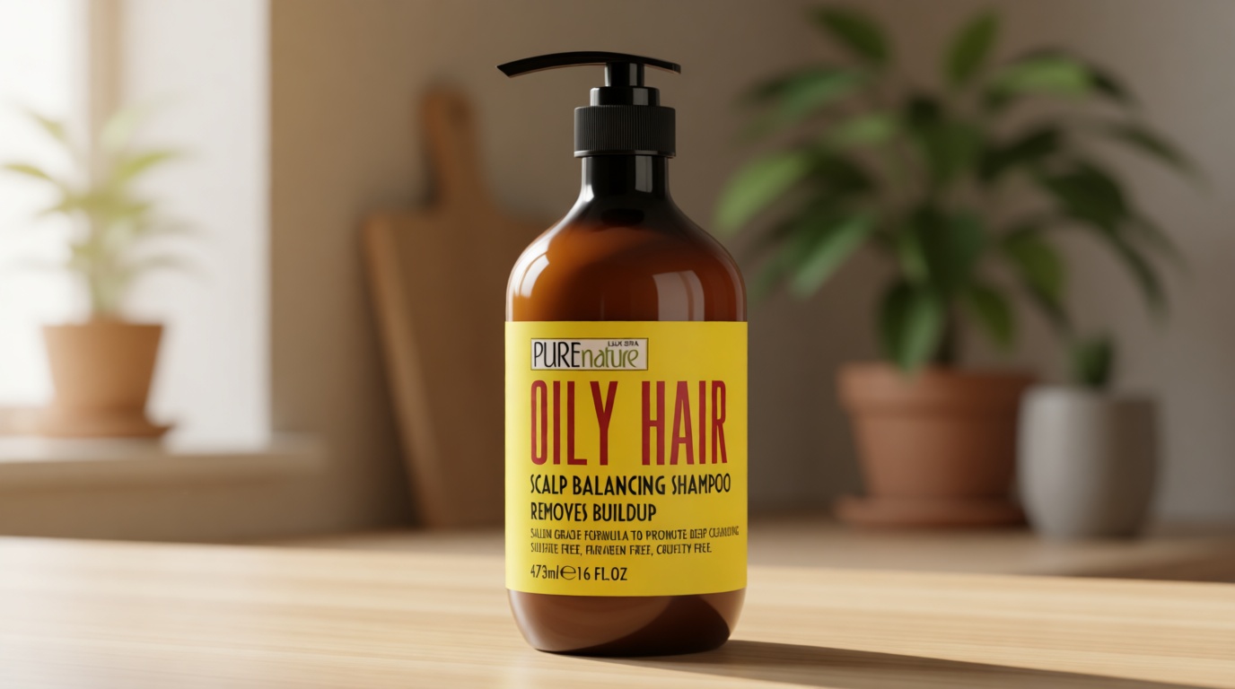 Oily Hair Shampoo - Sulfate Free Buildup Remover for Itchy Scalps - Deep Cleanse Shampoo for Dandruff and Flake Treatment for Men and Women - Paraben Free, Salon Professional Formula - 16 Fl Oz