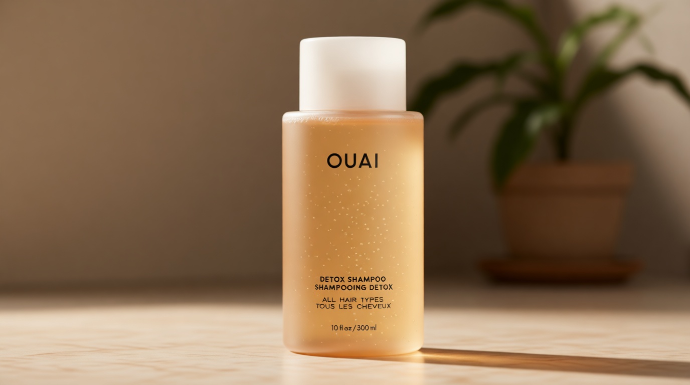 OUAI Detox Shampoo - Clarifying Shampoo for Build Up, Dirt, Oil, Product and Hard Water - Apple Cider Vinegar & Keratin for Clean, Refreshed Hair - Sulfate-Free Hair Care (10 oz)