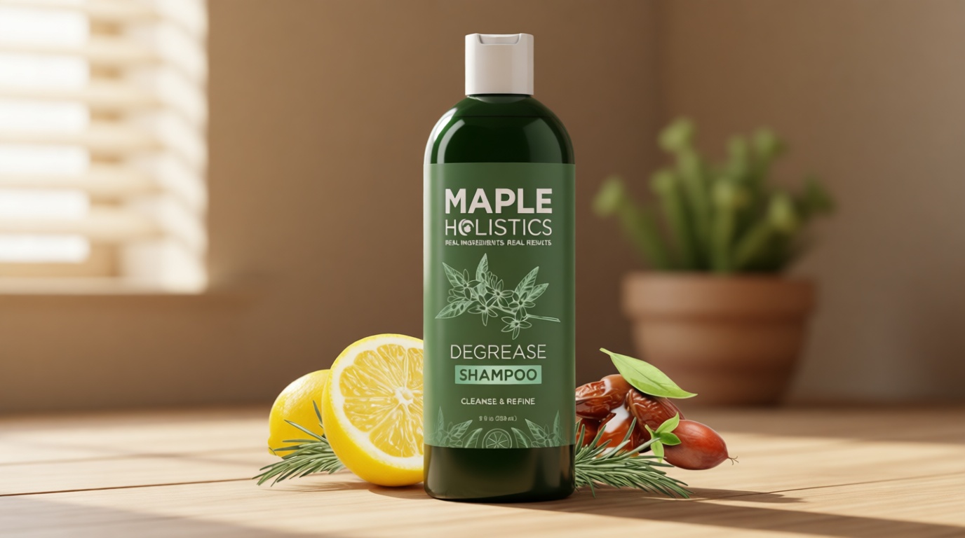 Clarifying Shampoo for Build Up and Oily Hair - Deep Cleansing Shampoo with Rosemary - Refreshing Lemon for Greasy Hair & Jojoba Oil for Scalp Cleanser - Anti Residue Shampoo for Healthy Scalp - 8 Oz