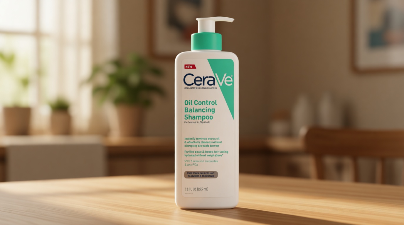 CeraVe Oil Control Balancing Shampoo, Clarifying Shampoo With Ceramides & Hyaluronic Acid, Removes Oil and Leaves Hair Feeling Hydrated, For All Hair & Scalp Types, Sulfate Free & Color Safe, 12 oz [Amazon-developed Certification] Compact by Design