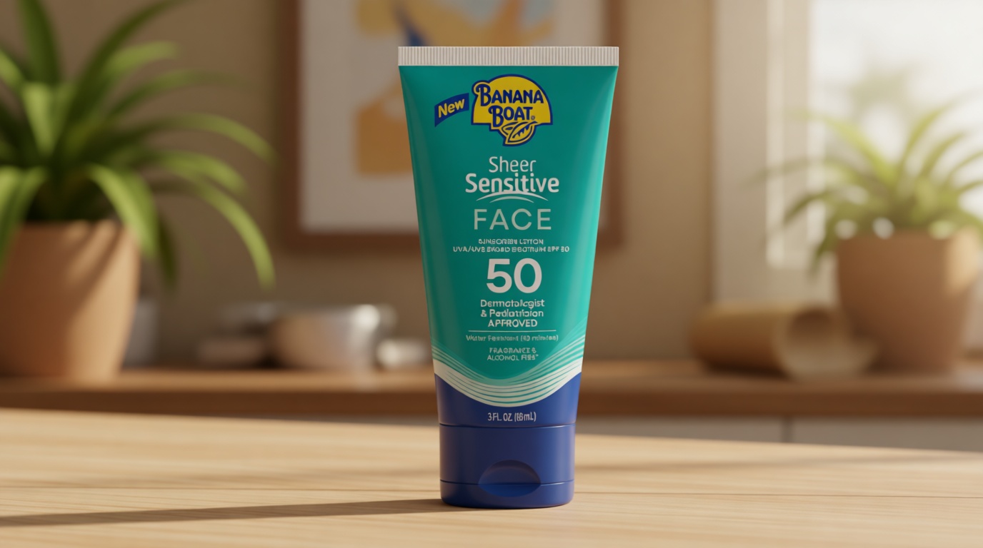 Banana Boat Sheer Sensitive Face Lotion, SPF 50, 3oz