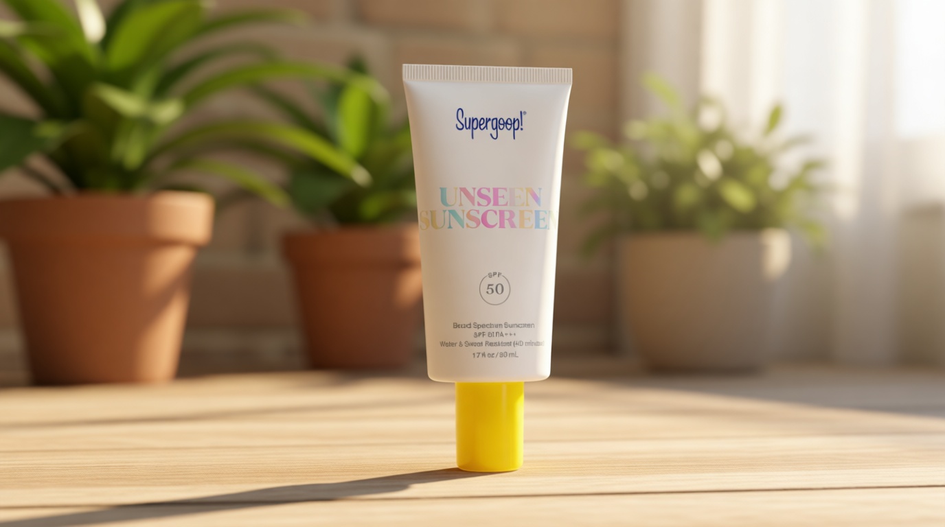 Supergoop! Unseen Sunscreen - SPF 50 - Clear & Invisible Face Sunscreen + Broad Spectrum + Makeup-Gripping Primer - Weightless, Scentless, Oil Free - For All Skin Types & Tones - 1.7 fl oz