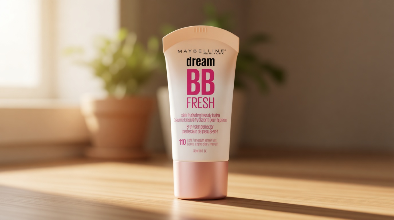 Maybelline Dream Fresh Skin Hydrating BB cream, 8-in-1 Skin Perfecting Beauty Balm with Broad Spectrum SPF 30, Sheer Tint Coverage, Oil-Free, Light/Medium, 1 Fl Oz