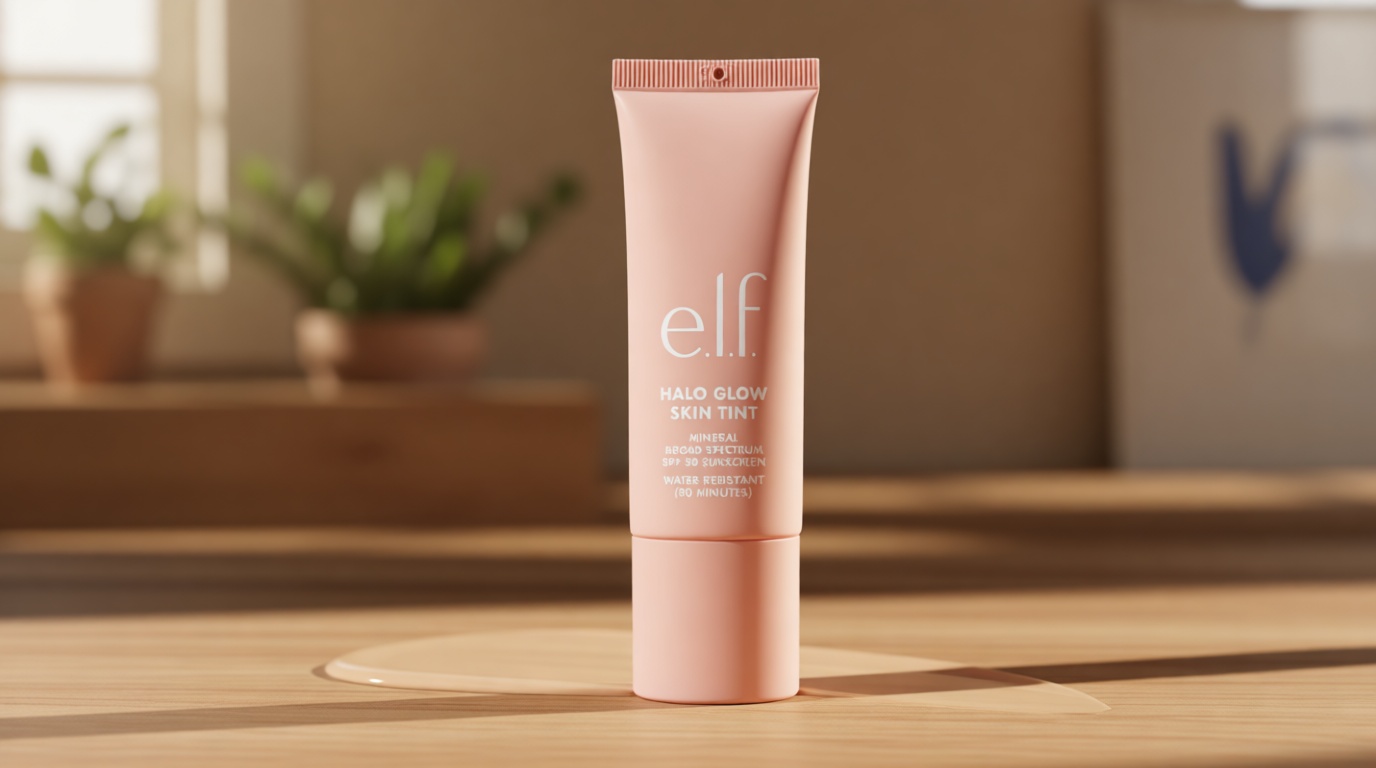 e.l.f. Halo Glow Skin Tint SPF 50, Tinted Moisturizer For Light, Buildable Coverage, Creates A Natural Glow, Vegan & Cruelty-Free, 1 Fair Neutral