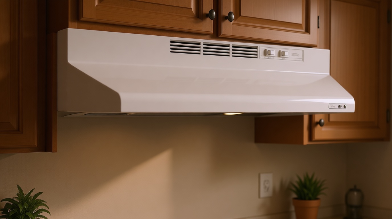 Broan-NuTone 413001 Non-Ducted Ductless Range Hood with Lights Exhaust Fan for Under Cabinet, 30-Inch, White