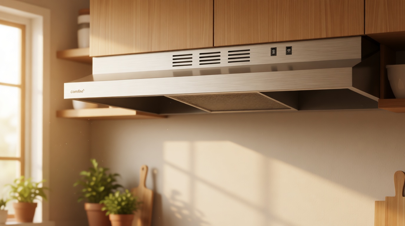 COMFEE' CVU30W2AST Range Hood 30 Inch Ducted Ductless Vent Hood Durable Stainless Steel Kitchen Hood for Under Cabinet with 2 Reusable Filter, 200 CFM, 2 Speed Exhaust Fan Silver