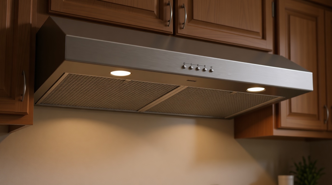 Broan-NuTone BCSQ130SS Three-Speed Glacier Under-Cabinet Range Hood with LED Lights ADA Capable, 1.5 Sones, 375 Max Blower CFM, 30-Inch, Stainless Steel