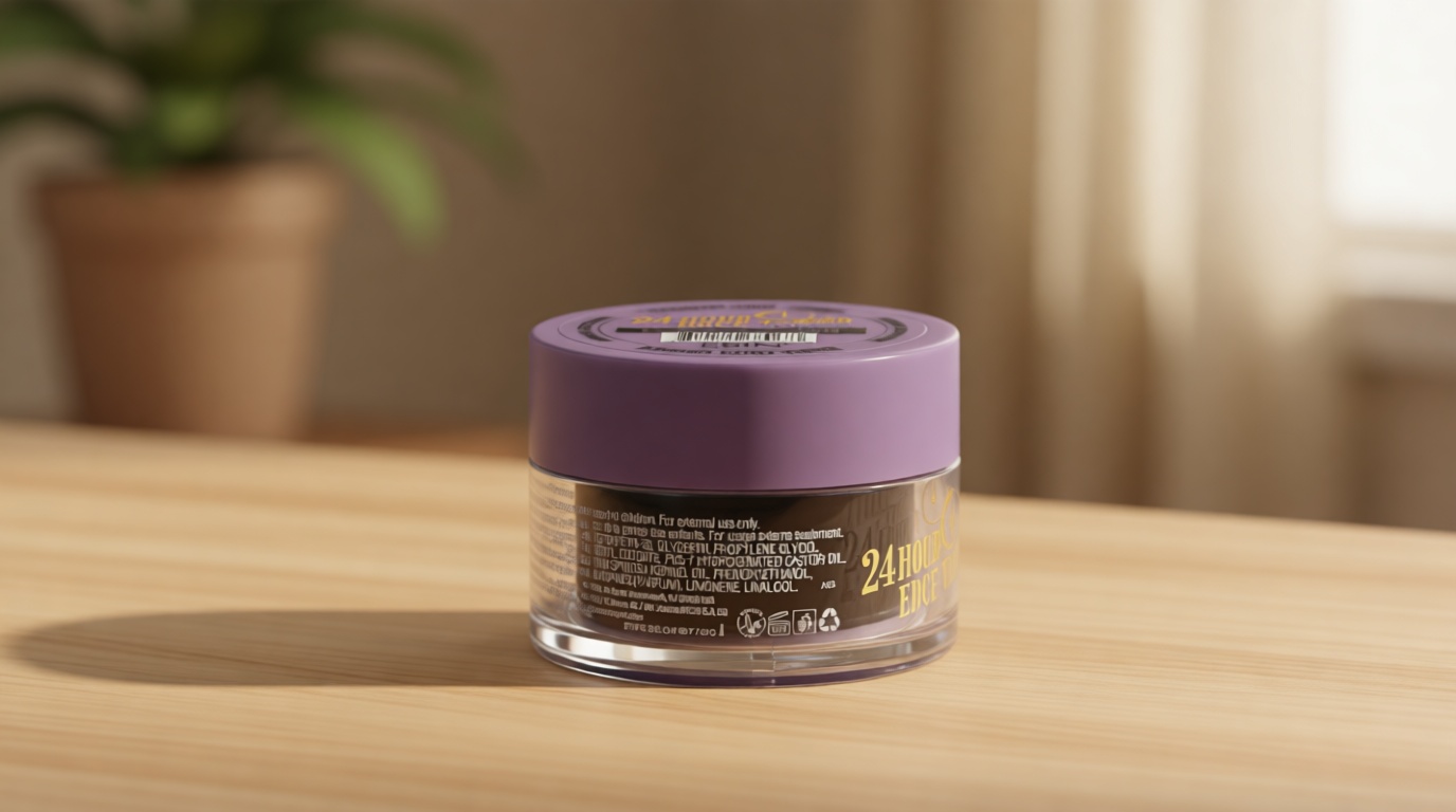EBIN NEW YORK 24 Hour Edge Tamer Extreme Firm Hold 1.01Fl Oz Strong Edge Control Gel, No Flaking, Sleek Smooth Finish, Long Lasting, Argan & Castor Oil