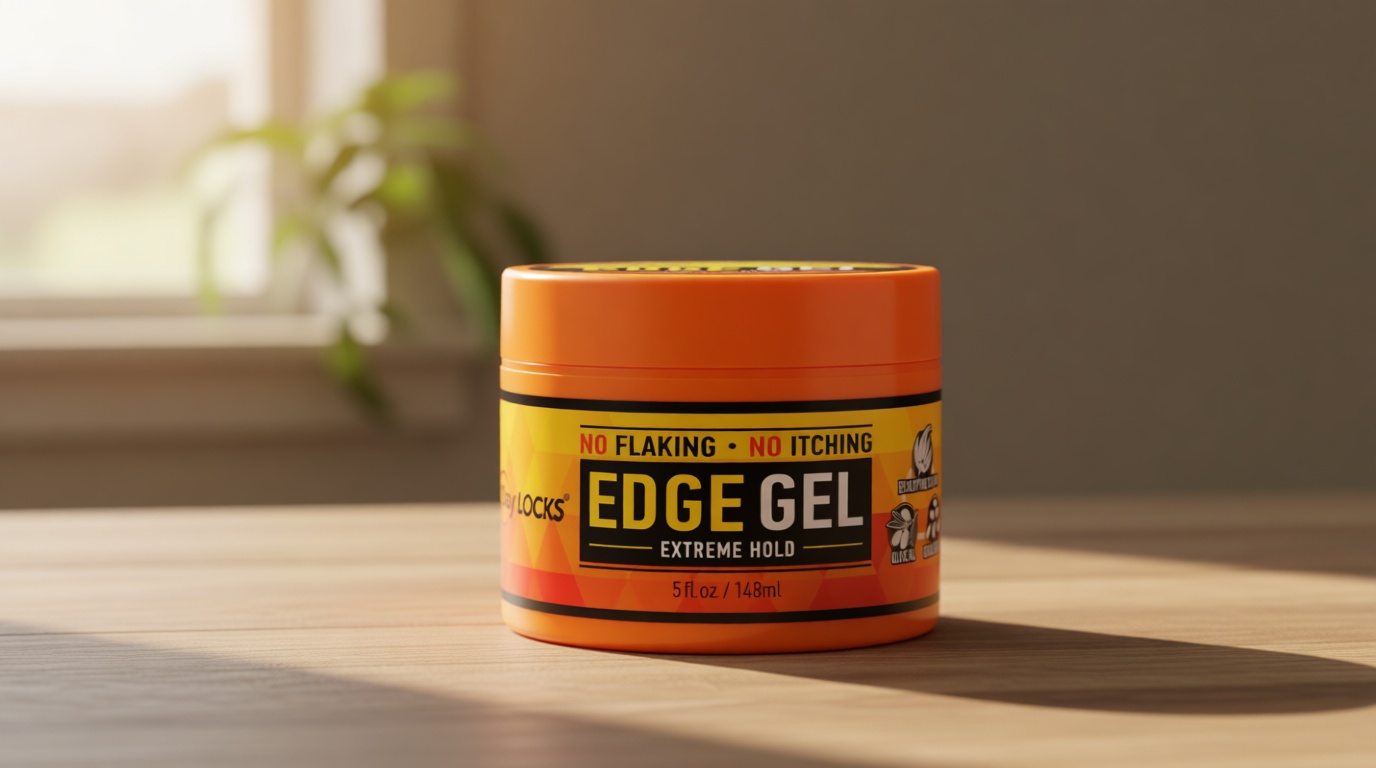 AllDay Locks Edge Gel Extreme Hold - Hair Gel for Maximum Control & Braiding, Natural Edge Lock & Fixer for Women & Men, Sleek Moisturizing Formula, No Frizz, Flakes, or Grease - 5 oz Jar