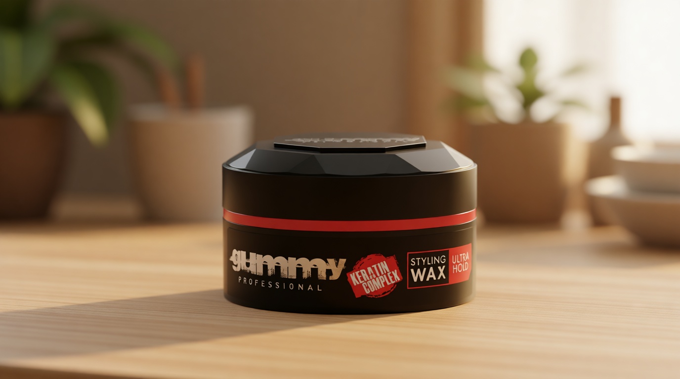 Gummy Professional Hair Styling Wax for Men - Ultra Hold Pomade for Dry, Damp Hair - Water-Based Texturizing Clay Paste with Provitamin B5 & Keratin - Strong Hold - Alcohol & Paraben-Free - 150ml