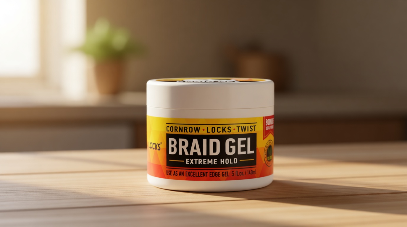 AllDay Locks Braid Gel Extreme Hold - Braiding Gel for Cornrows, Locks, & Twisting, Moisturizing Edge Control for Women and Men, Natural Formula for Extreme Hold - 5 oz